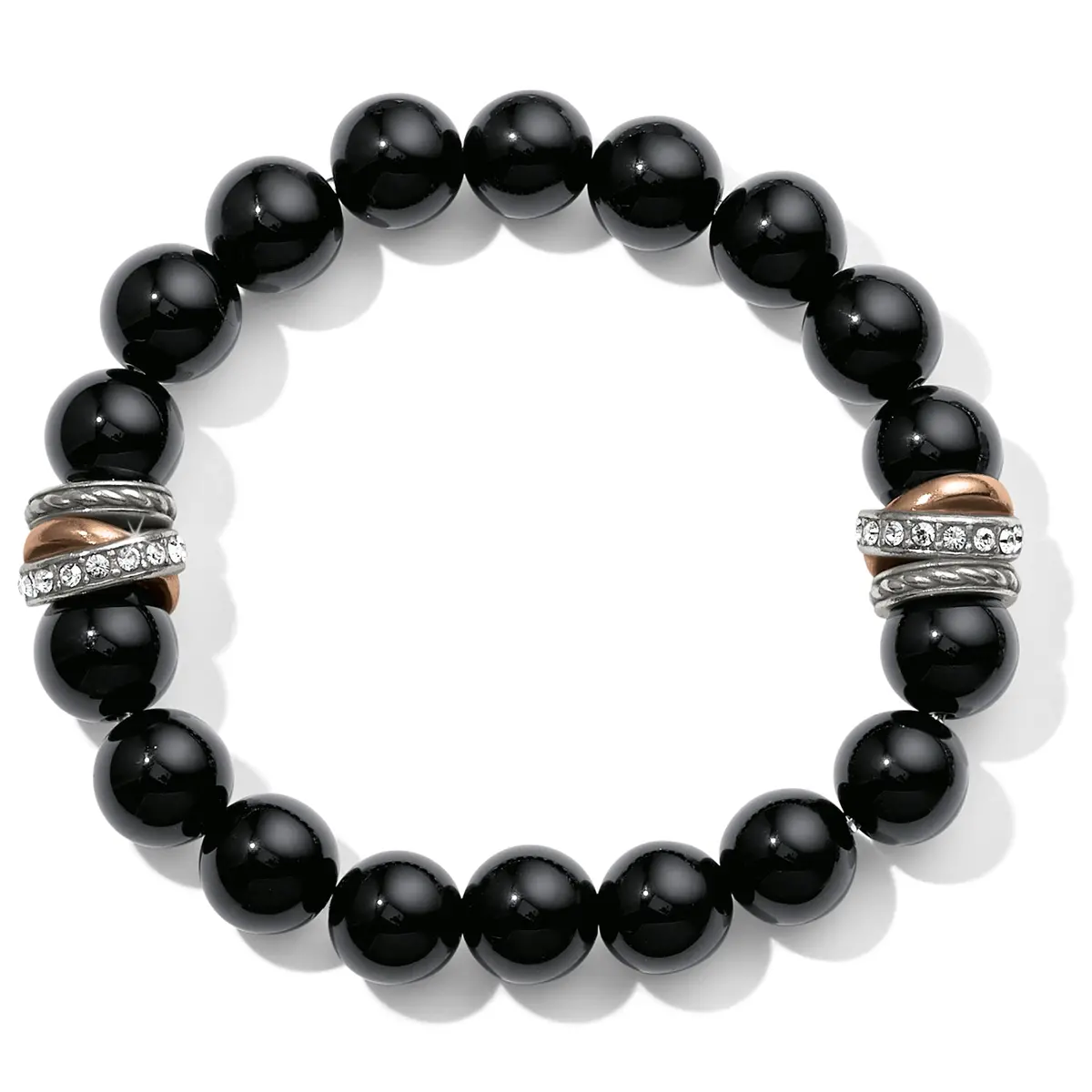 Neptune's Rings Black Agate Stretch Bracelet 1