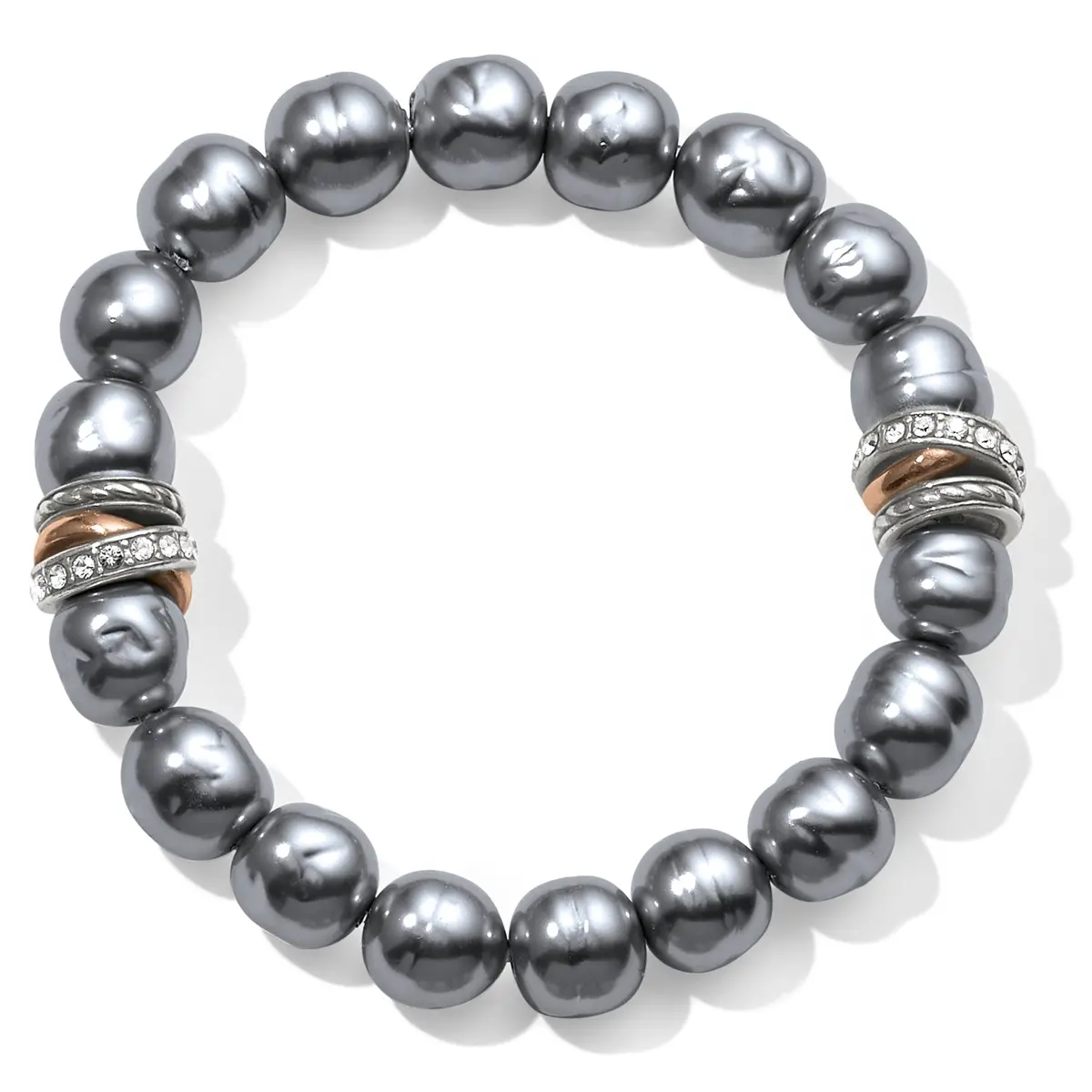 Neptune's Rings Gray Pearl Stretch Bracelet 1