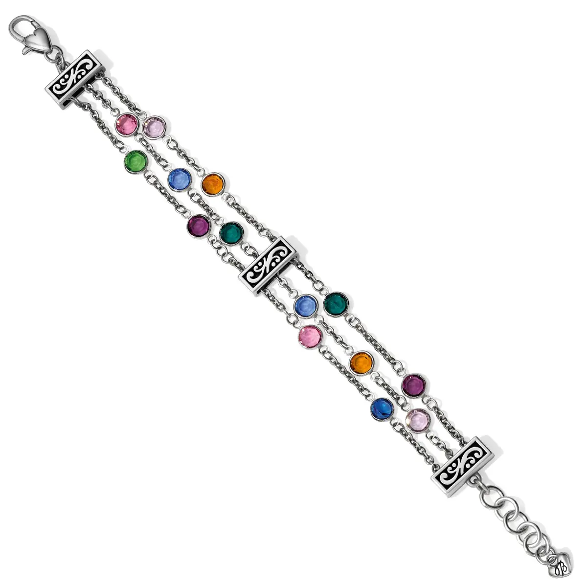 Elora Gems Tri Strand Bracelet 1