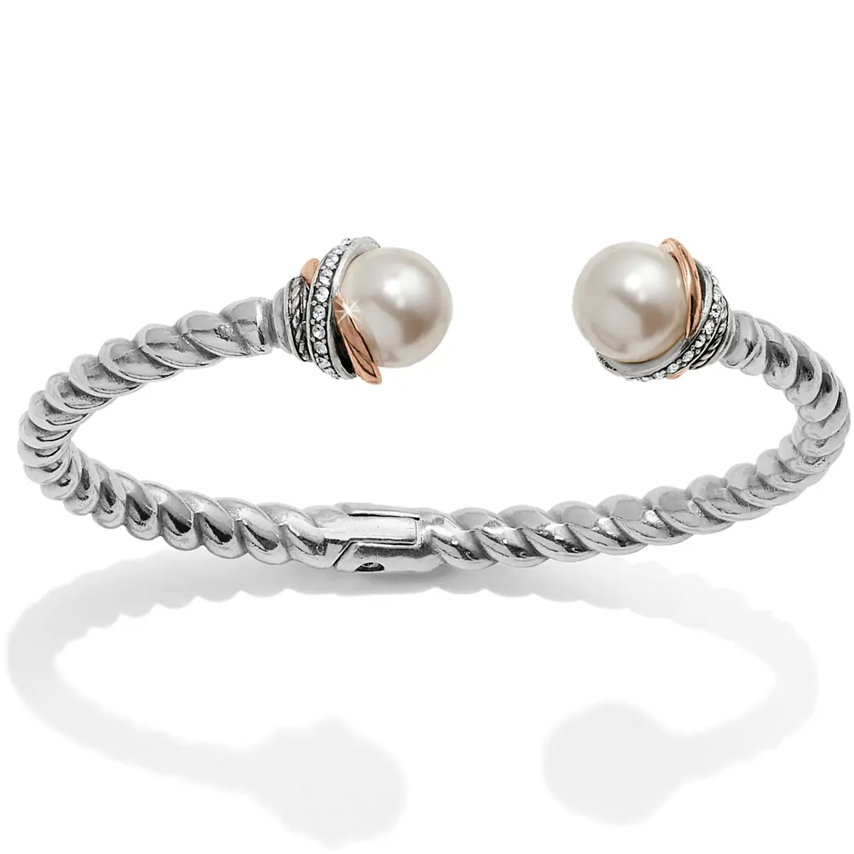 Neptune's Rings Pearl Open Hinged Bangle 1