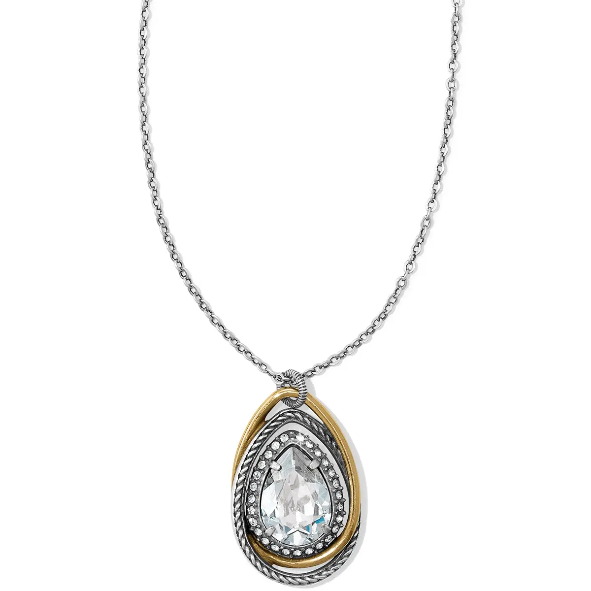 Neptune's Rings Gem Teardrop Necklace 1