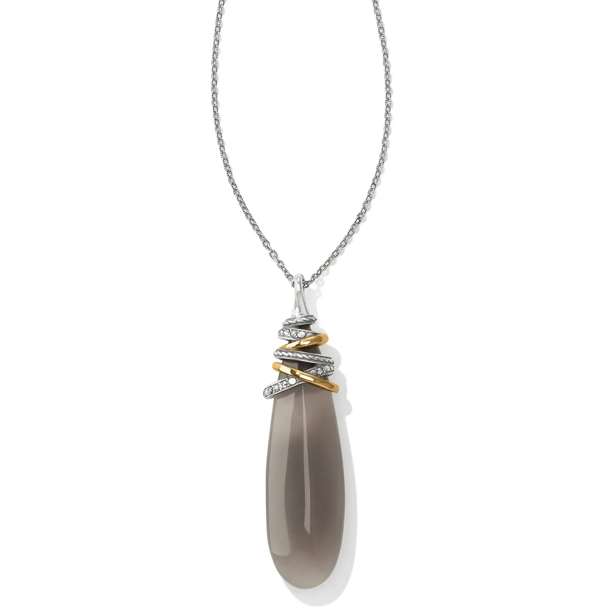 Neptune's Rings Pyramid Banded Agate Necklace 1