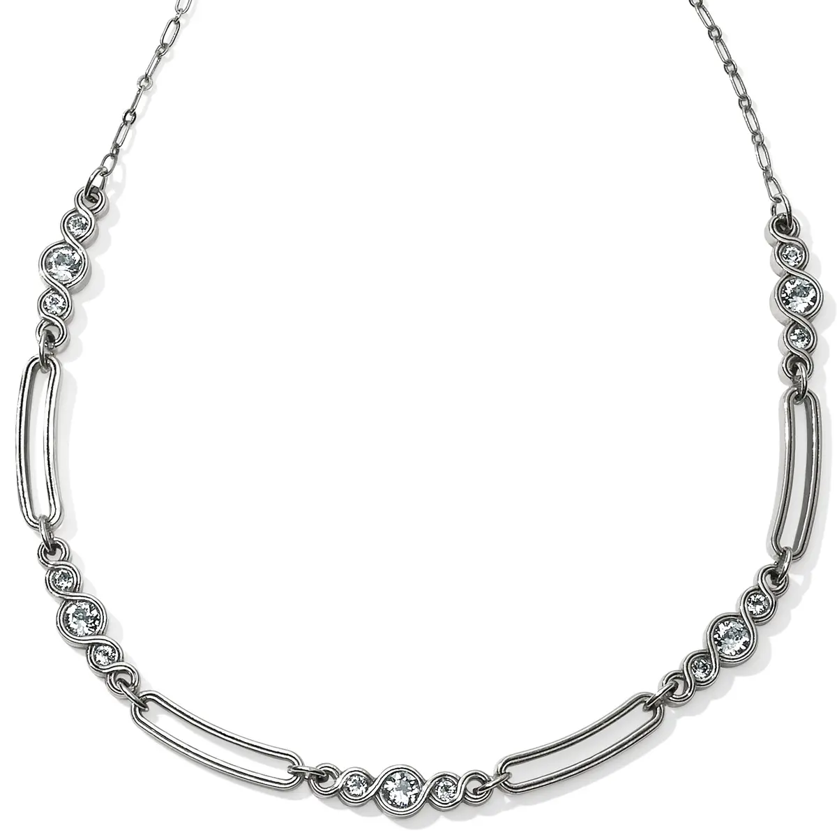 Infinity Sparkle Link Collar Necklace 1