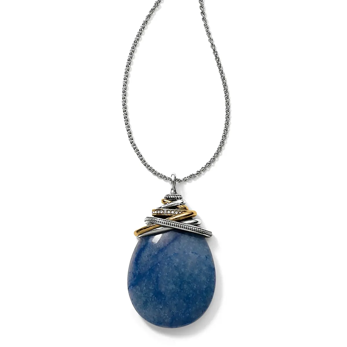 Neptune's Rings Blue Cabochon Convertible Necklace 1