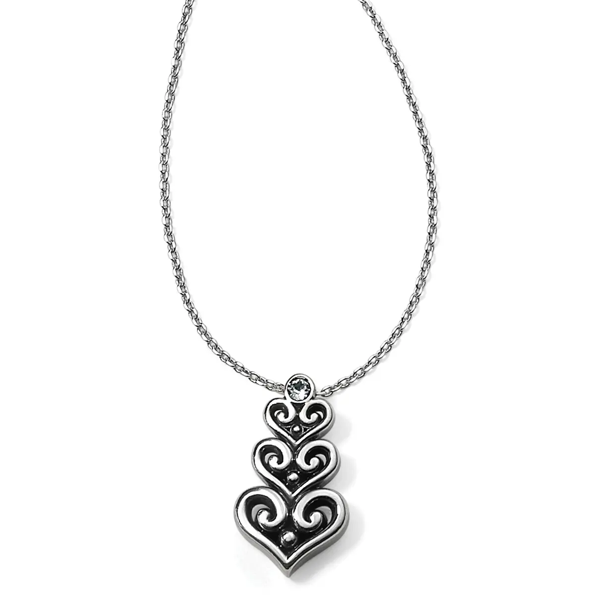 Alcazar Heart Trio Short Necklace 1