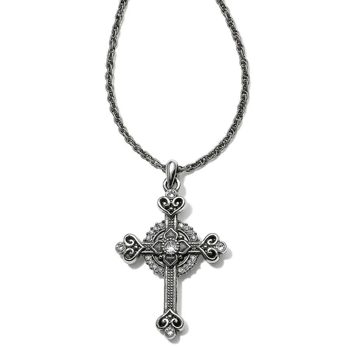 Alcazar Heart Small Cross Necklace 1