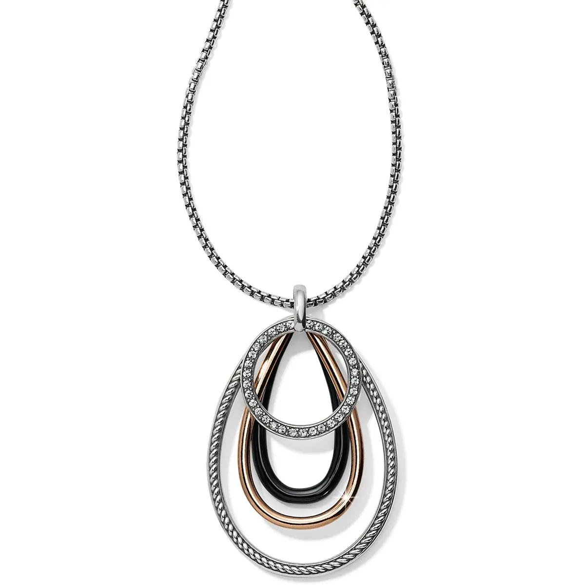 Neptune's Rings Black Convertible Pendant Necklace 1