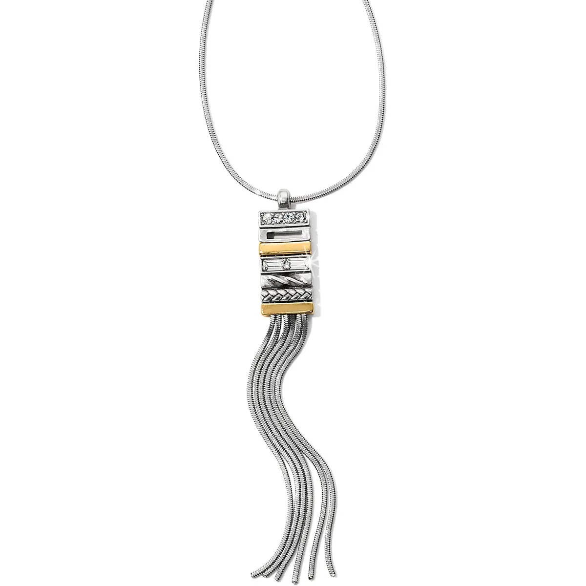 Tapestry Slim Fringe Short Necklace 1