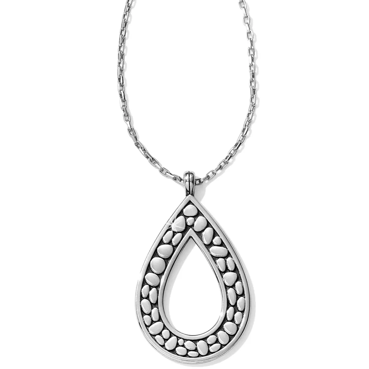 Pebble Open Teardrop Necklace 1