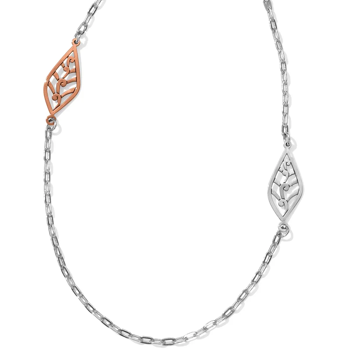Barbados Leaves Light Long Necklace 1