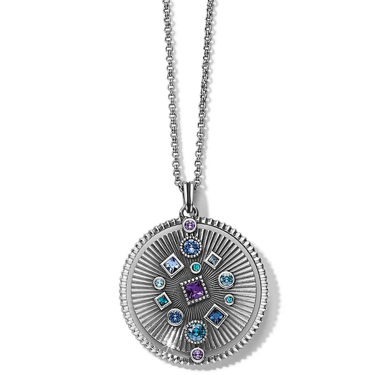 Halo Rays Round Pendant Necklace 1