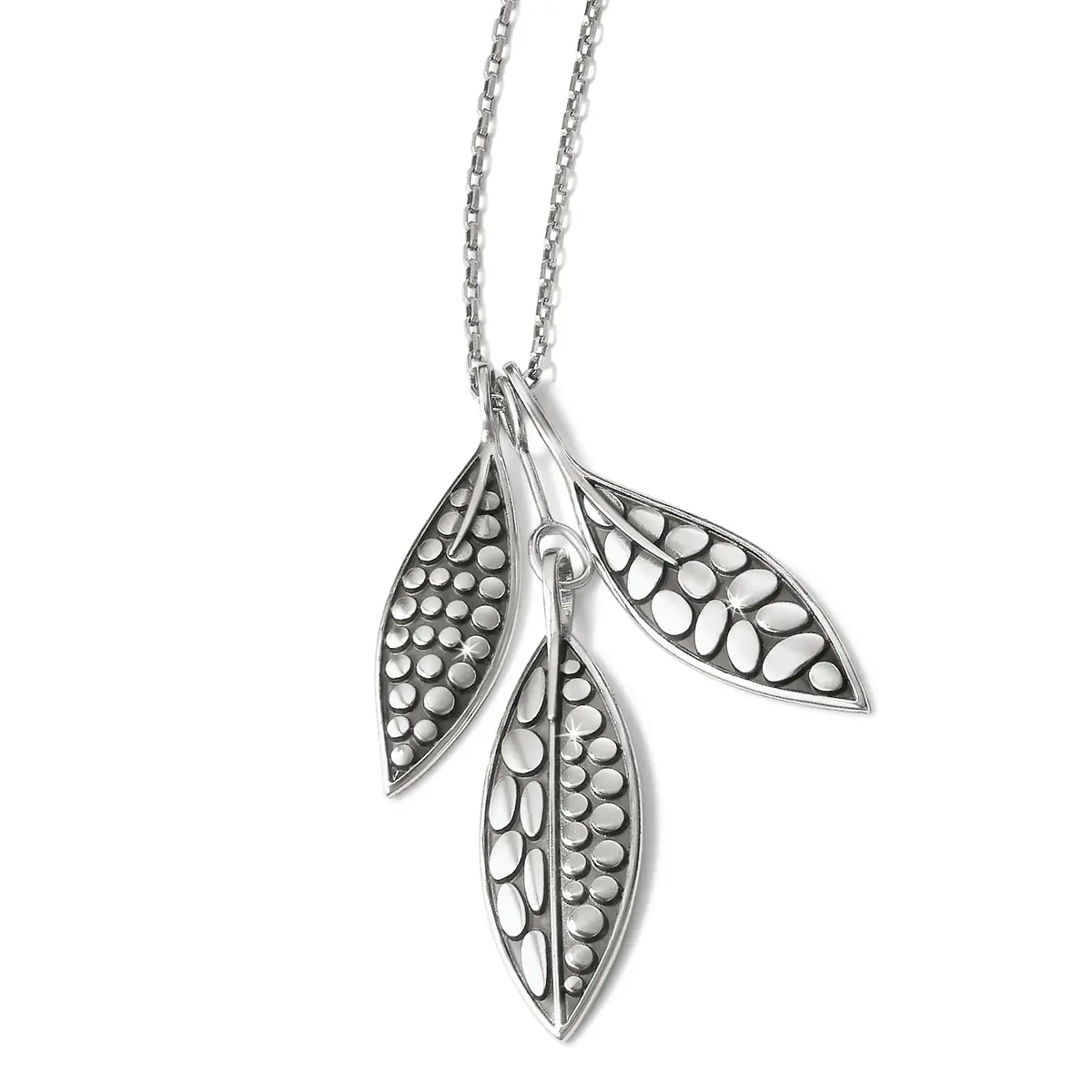 Pebble Leaf Convertible Trio Necklace 1