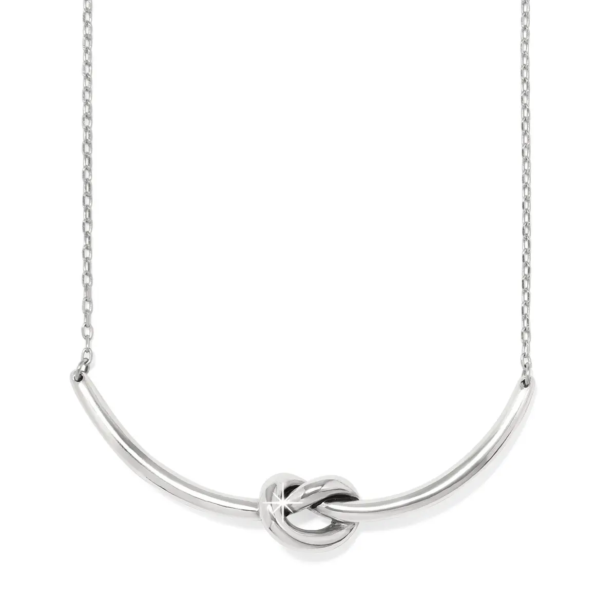 Interlok Single Knot Necklace | Silver 1