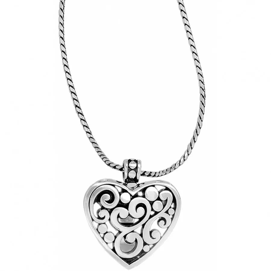 Contempo Heart Badge Clip Necklace 1