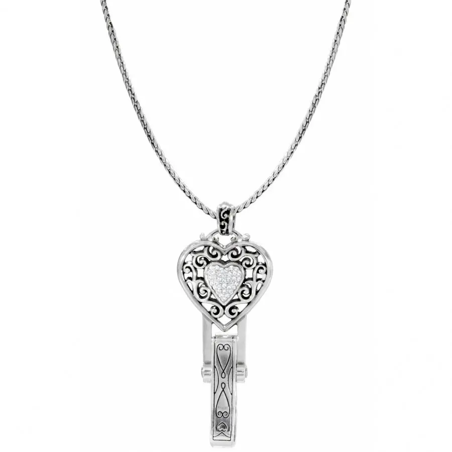 Reno Heart Badge Clip Necklace 1