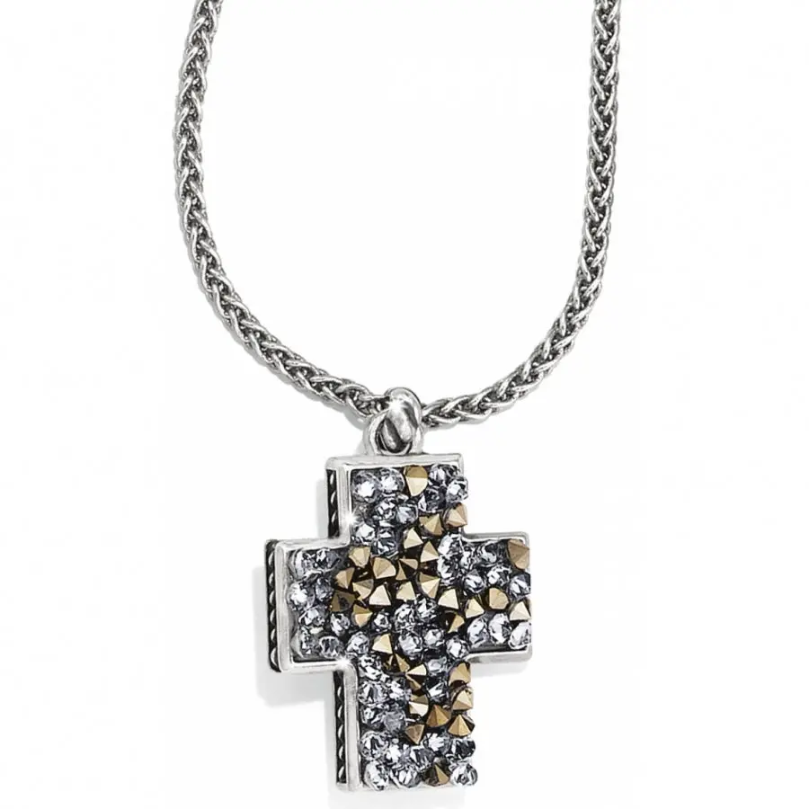 Crystal Rocks Cross Reversible Necklace 1