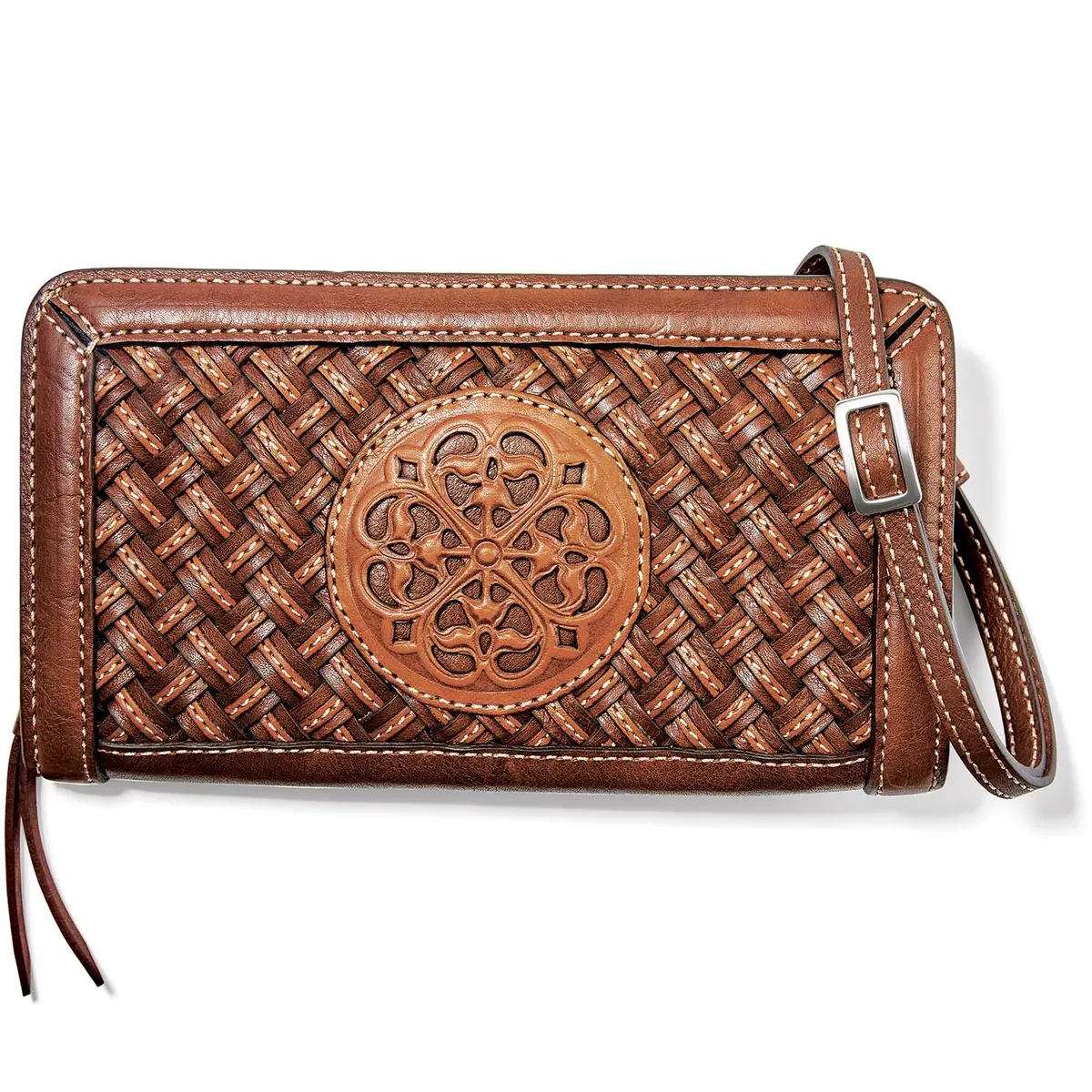 Ferrara Woven Zip Around Wallet | Mallora 1