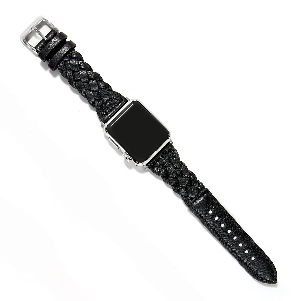 Sutton Braided Leather Watch Band | Black 1