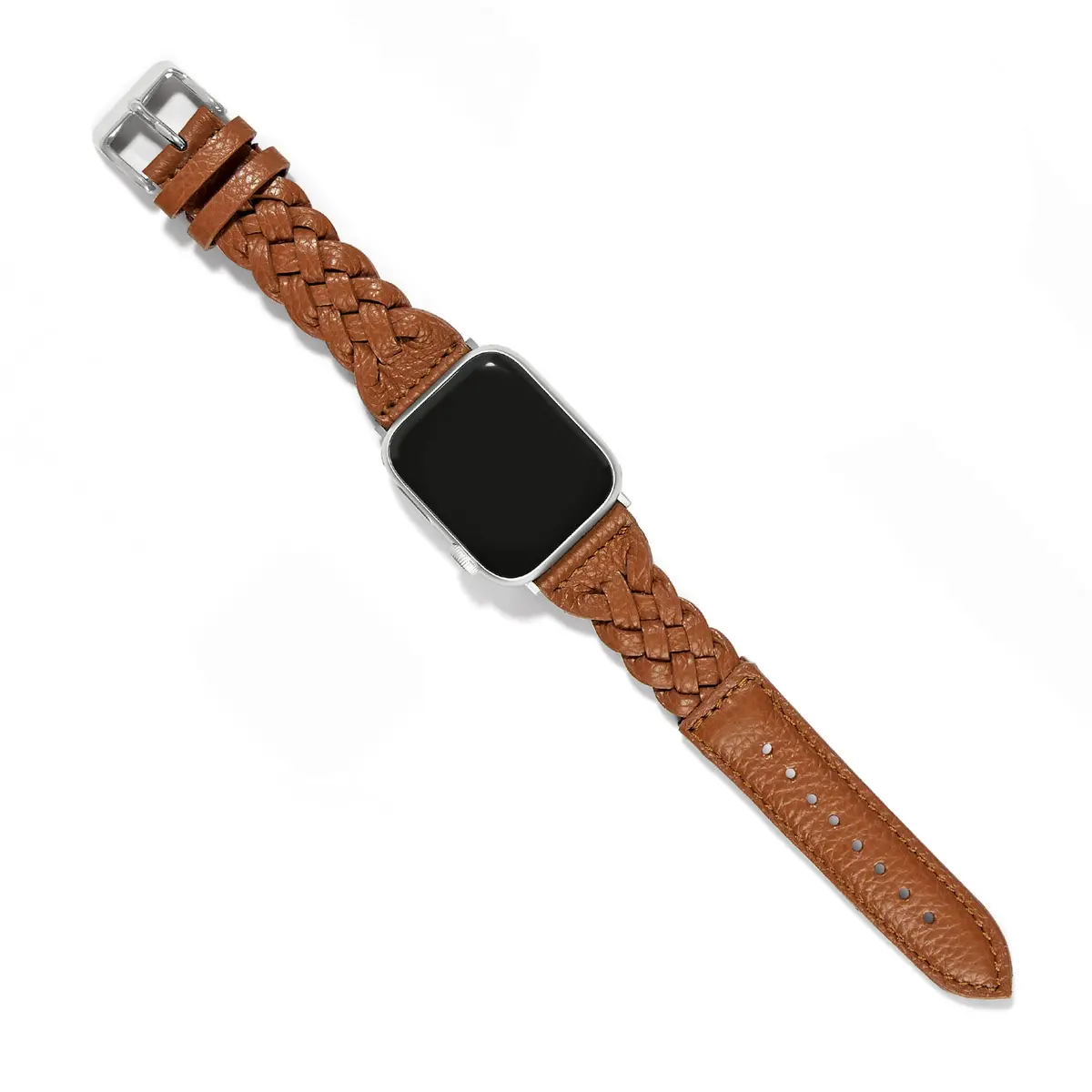 Sutton Braided Leather Watch Band | Luggage 1