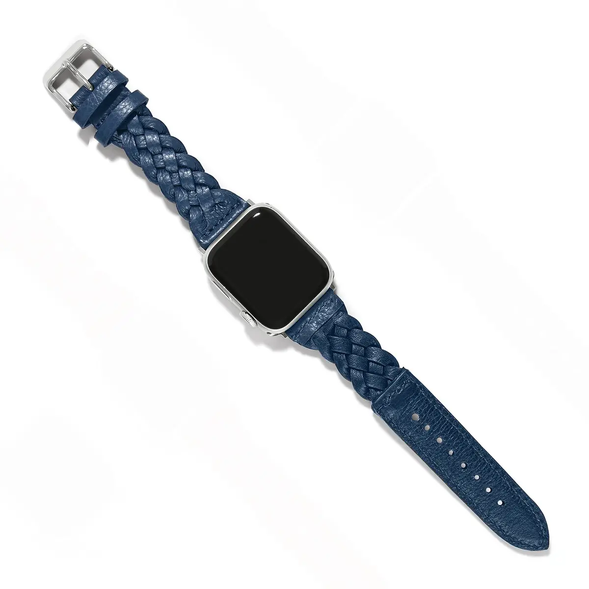 Sutton Braided Leather Watch Band | French Blue 1
