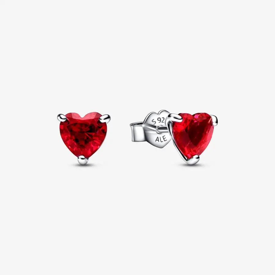 Red Heart Stud Earrings 1
