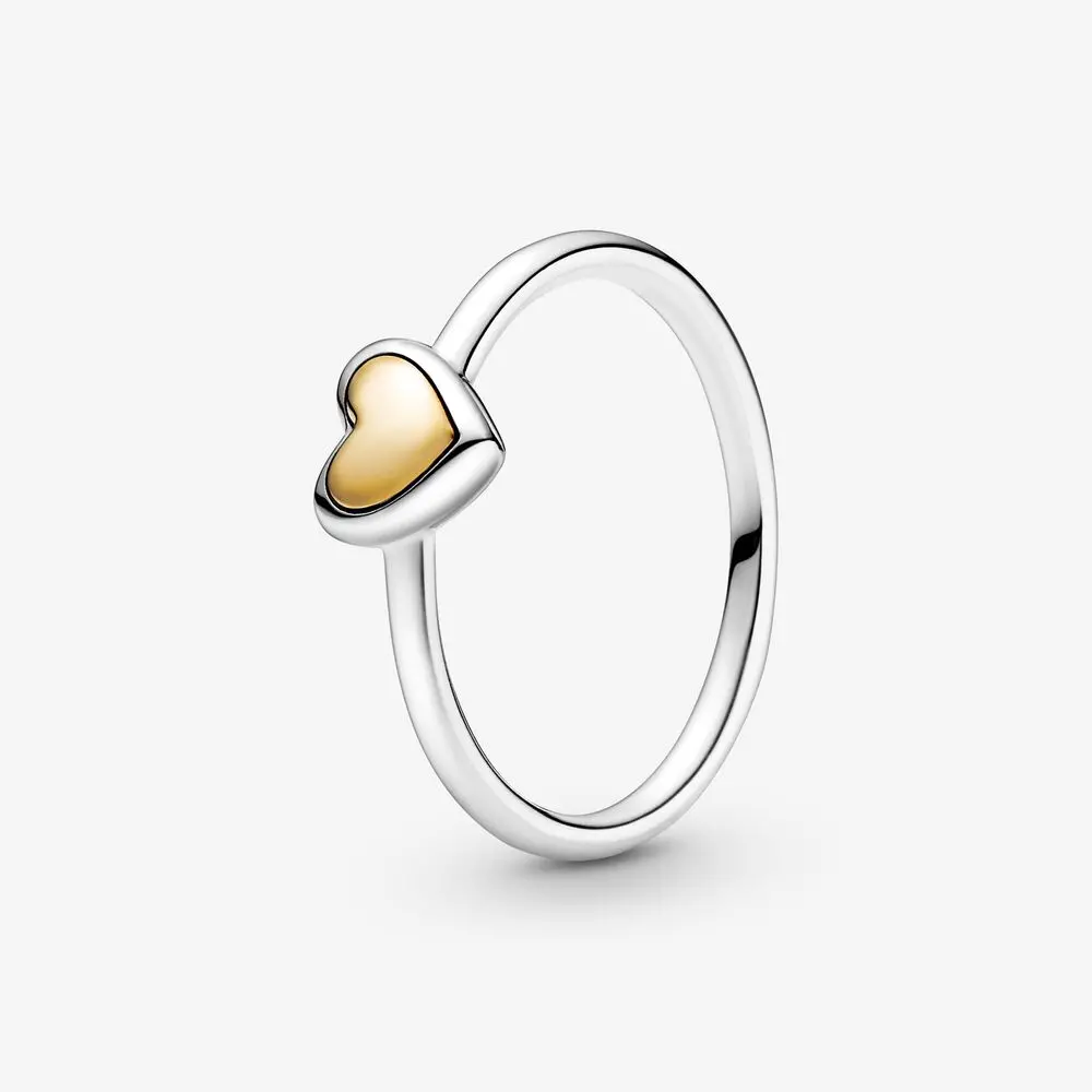 Domed Golden Heart Ring 1