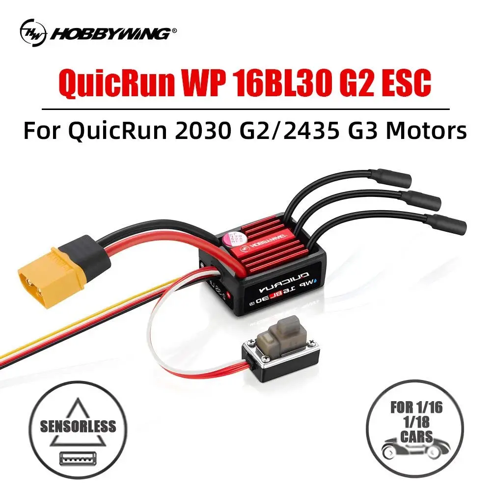 Hobbywing Quicrun Wp 16Bl30 G2 Esc 30A For 1/16 1/18 Rc 1
