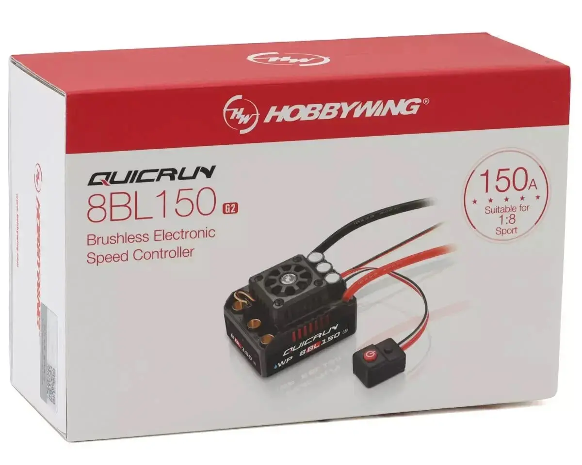Hobbywing Quicrun Wp 8Bl150 150A G2 Waterproof Brushless Motor Esc For 1/8 Rc 1