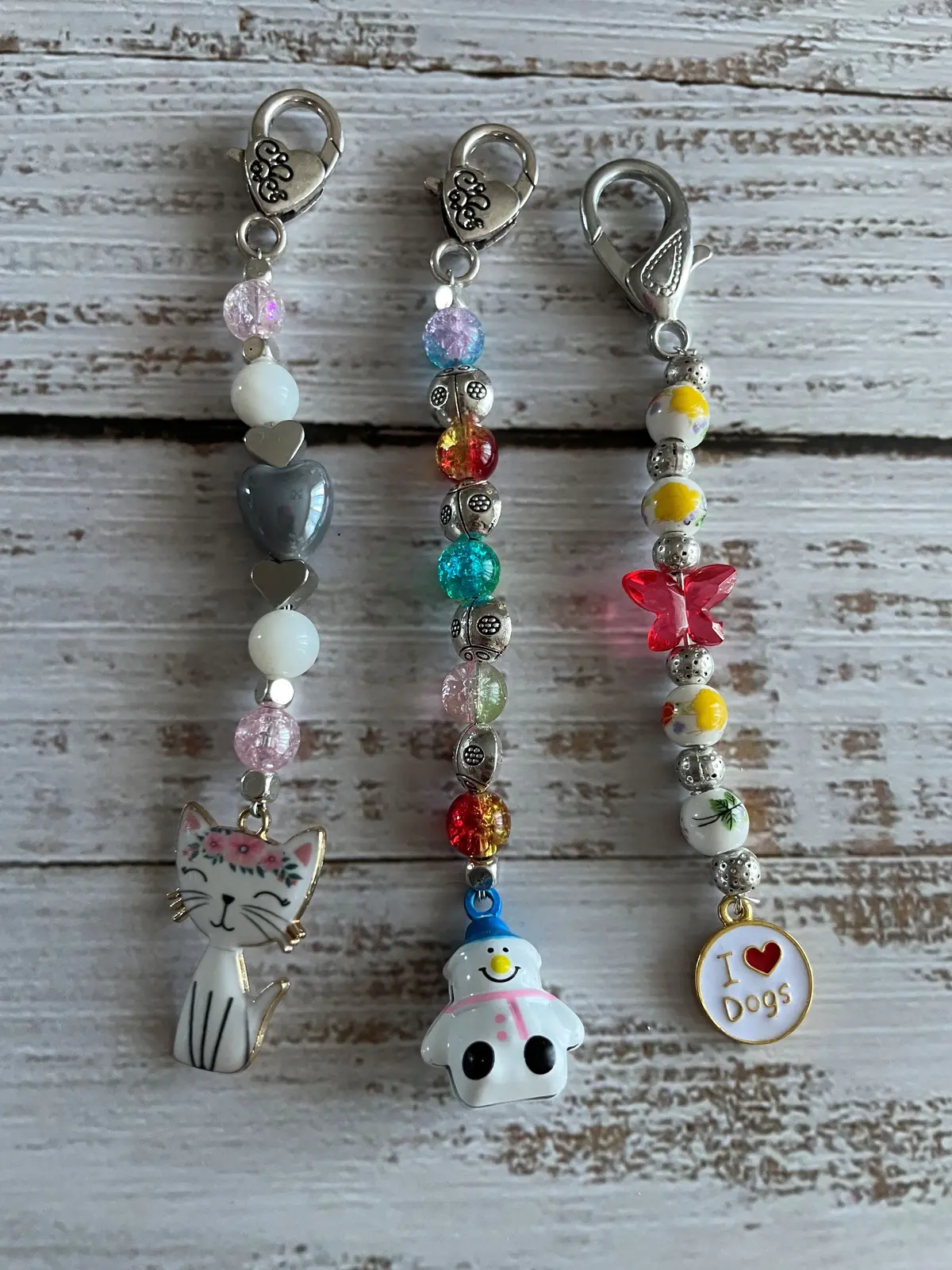 Scissor Fobs: Cat, Snowman, Dog 1