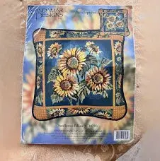 Sunflower Pillow Needlepoint Kit 1
