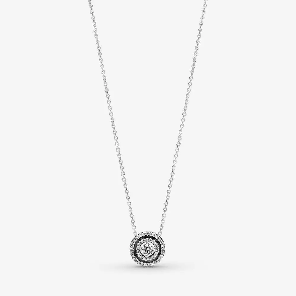Sparkling Double Halo Collier Necklace 1