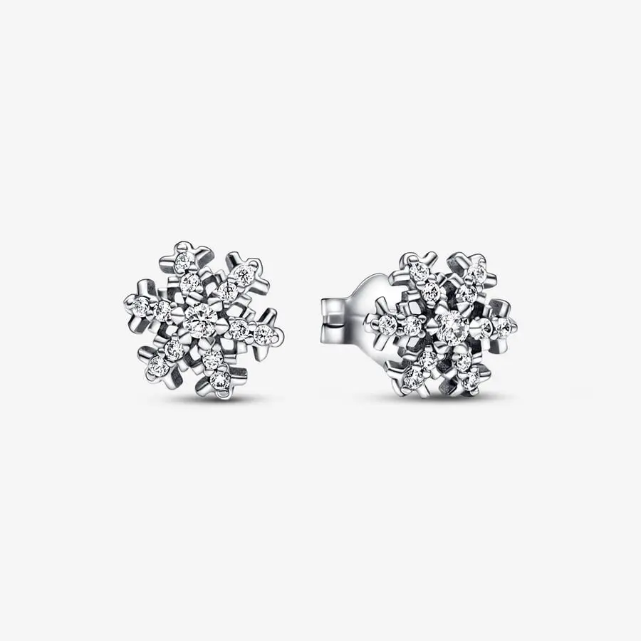 Sparkling Snowflake Stud Earrings 1