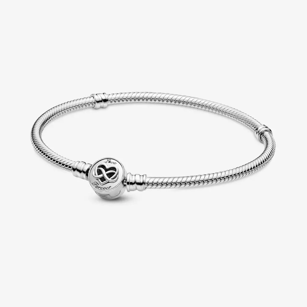 Pandora Moments Heart Infinity Clasp Snake Chain Bracelet 1