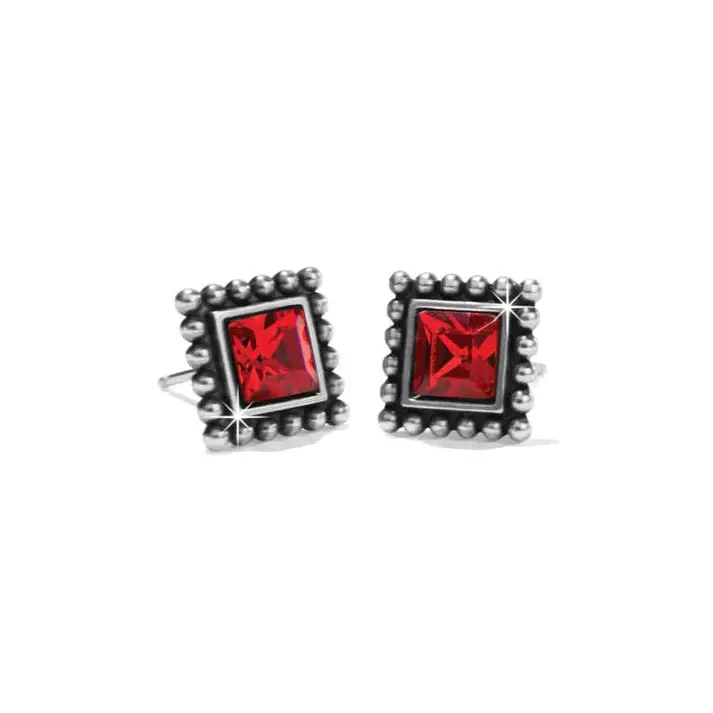 Sparkle Square Mini Post Earrings 1