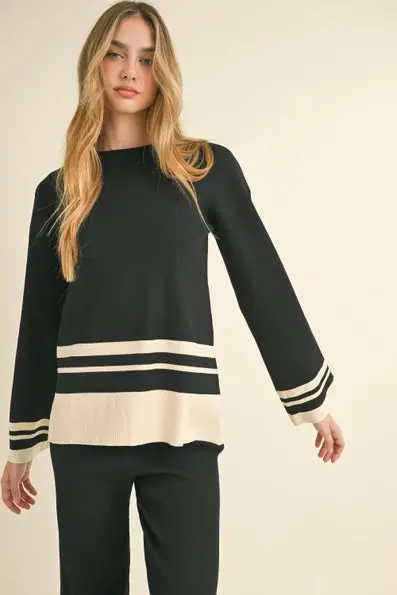 Border Striped Sweater 1