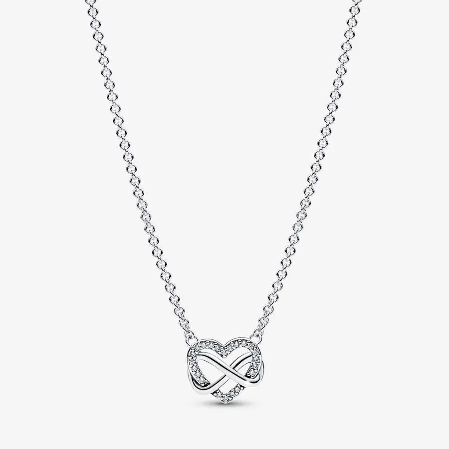 Sparkling Infinity Heart Collier Necklace 1