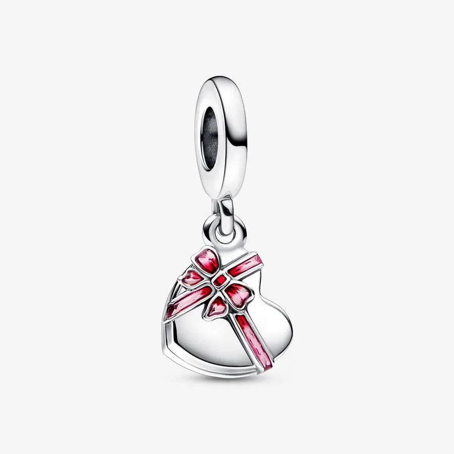 Openable Heart Chocolate Gift Box Dangle Charm 1