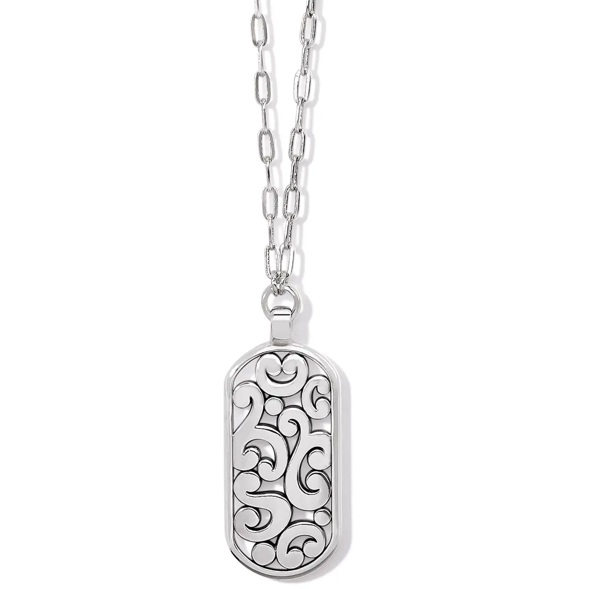 Contempo Token Tag Long Necklace 1