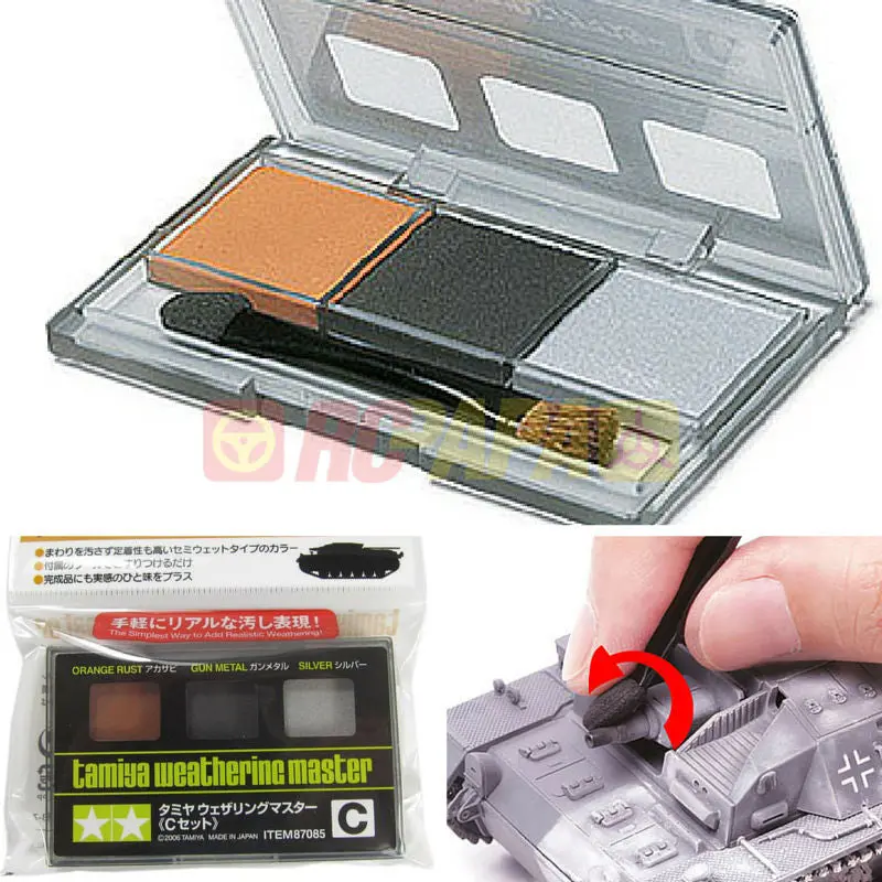Tamiya 87085 Weathering Master C Set Orange Rust Gun Metal Silver 1