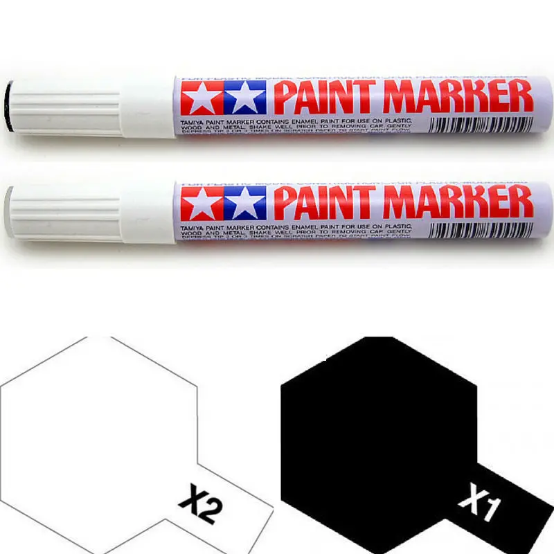 Tamiya Paint Marker Black White X1 X2 89001 89002 Combo 1