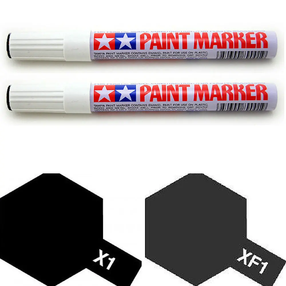 Tamiya Paint Marker Flat Black X1 Xf1 89001 89301 Combo 1