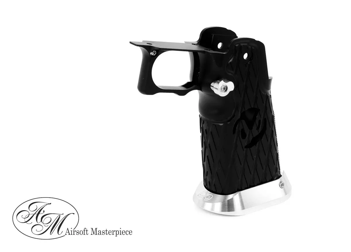 Airsoft Masterpiece Type 23 Infinity Aluminum Grip For Hi-Capa Silver #G-23-Bk 1