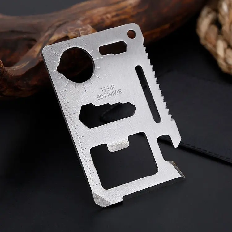 11-In-1 Multi Function Survival Card Tool Outdoor Camping Hiking Emergency Gear 1
