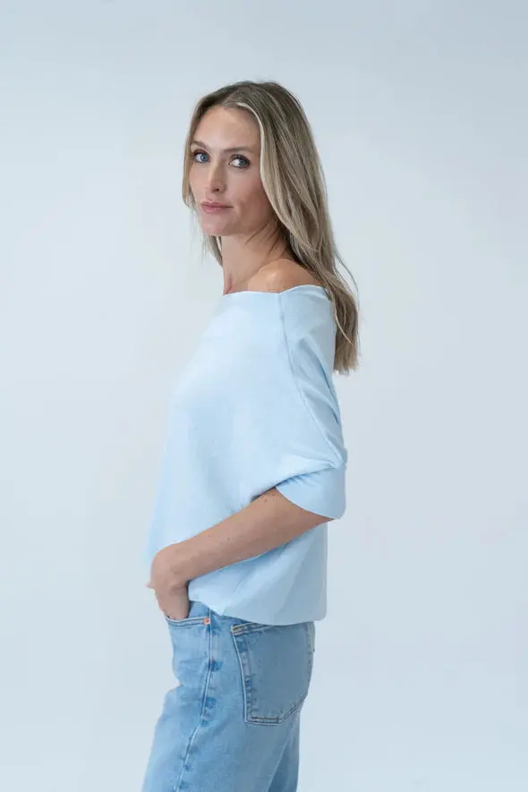 The Short Sleeve Anywhere Top | Airy Blue 1