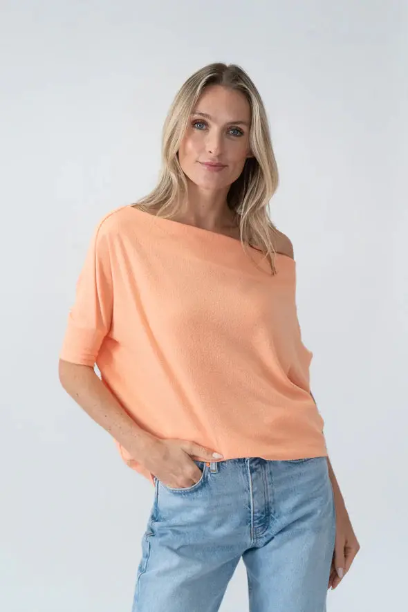 The Short Sleeve Anywhere Top | Cantaloupe 1