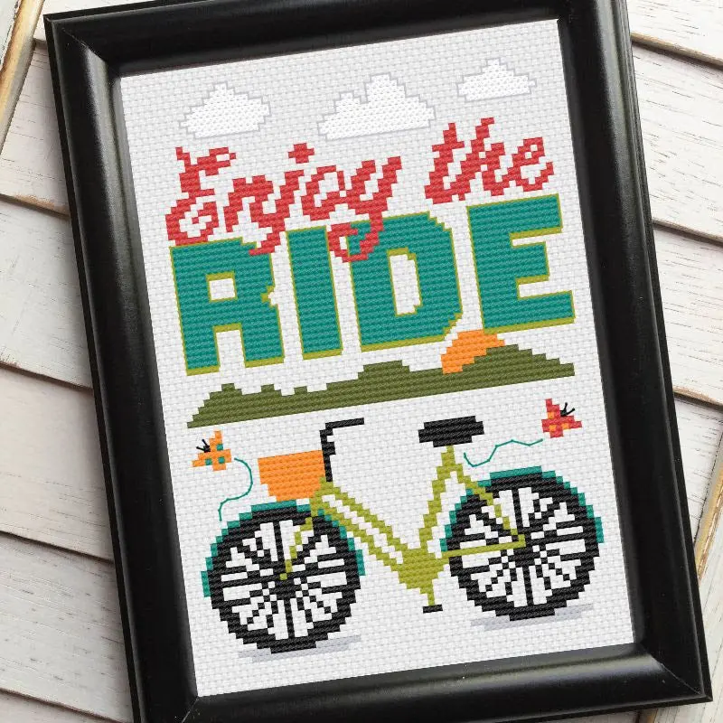 Enjoy The Ride Cross Stitch Kit 1