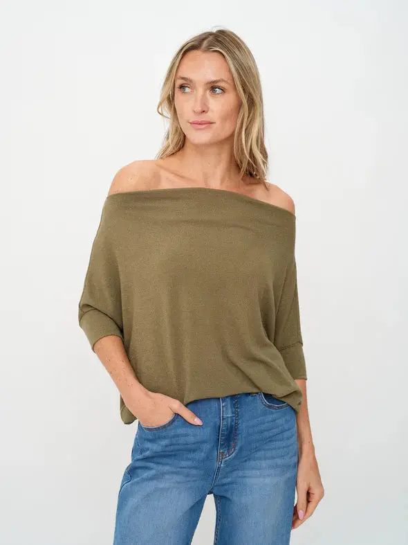 The Short Sleeve Anywhere Top | Olive 1