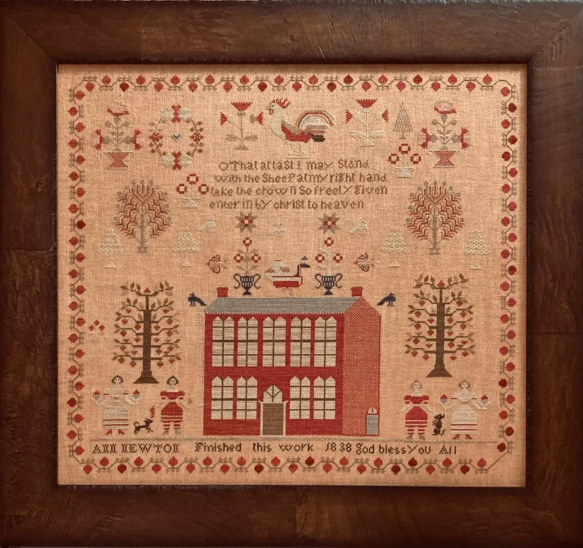 Ann Newton 1838 Sampler 1