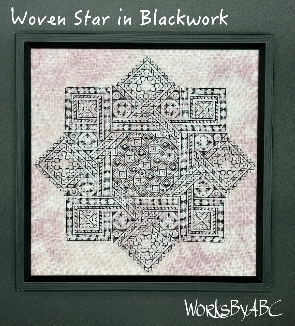 Woven Star In Blackwork 1