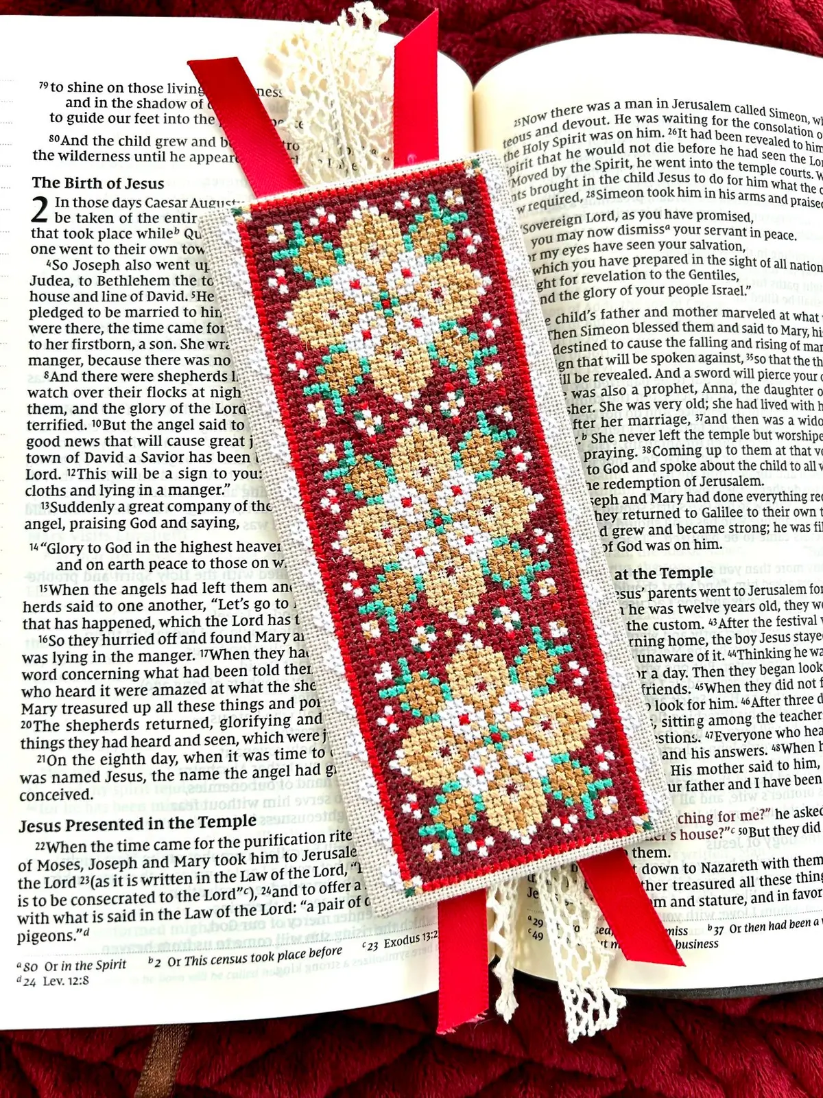 Christmas Tapestry Bookmark 1